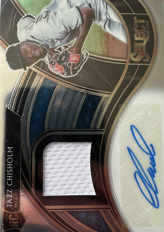 2021 Panini Prism Jazz Chisholm Rookie Patch Autograph