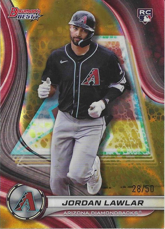 2024 Bowman's Best Jordan Lawlar #4 Gold 28/50