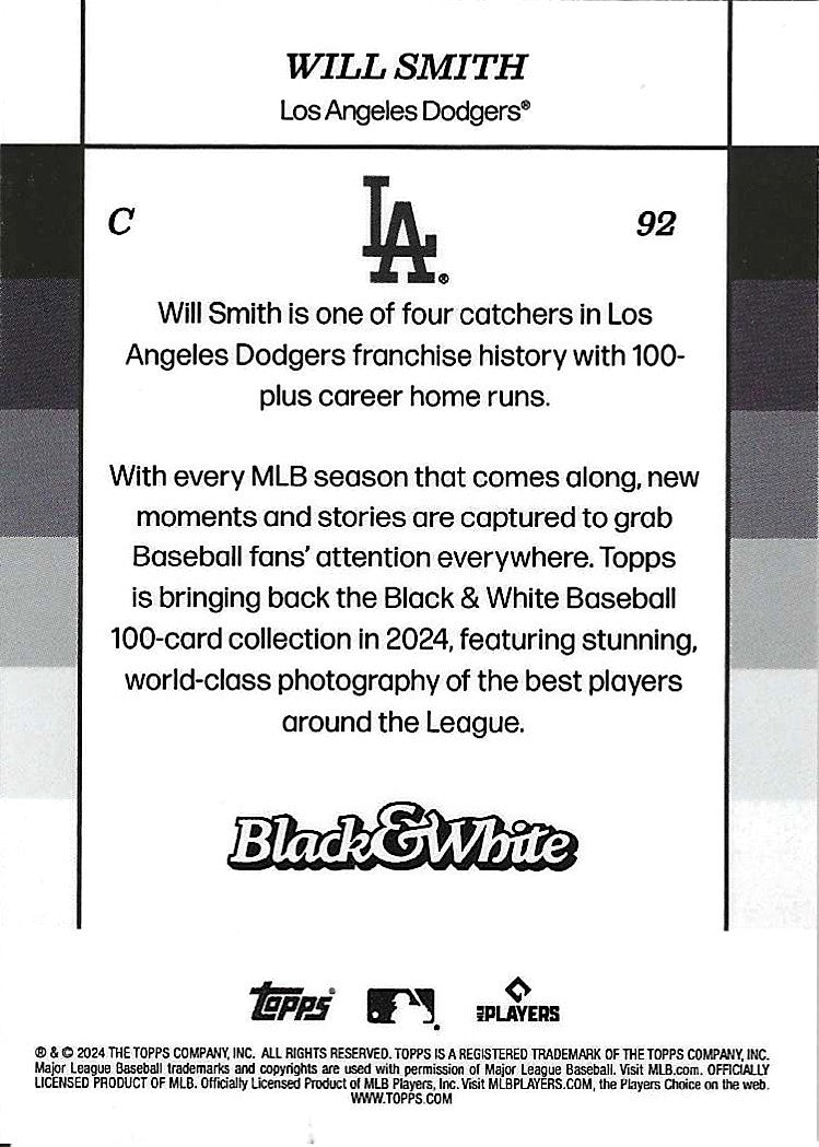 2024 Topps Black & White Will Smith Green 50/99